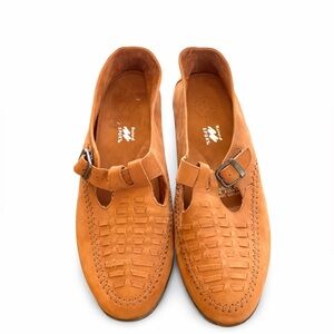 Hush Puppies Natural Sport Tan Leather Fisherman Shoes Handcrafted Brazil